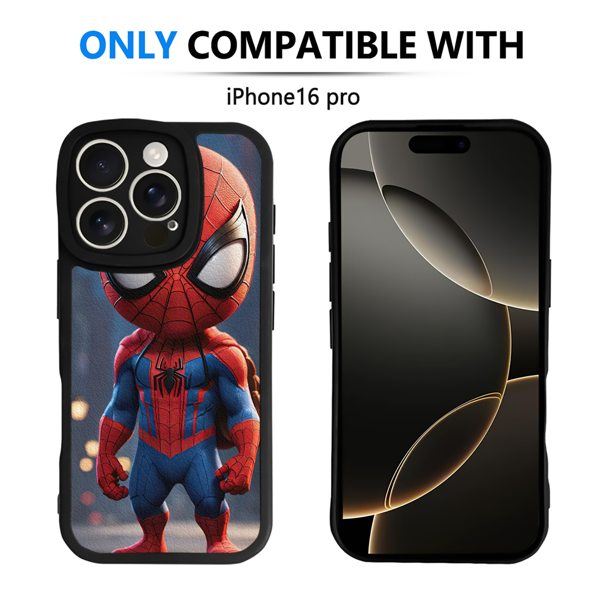 Spider Man スパイダーマン 【iPhone 16シリーズ対応】シリコンスマホケース（レザー調） 材質：シリコン